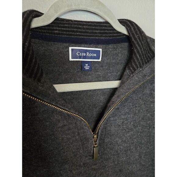Club Room Men's Gray Merino Wool Blend Pullover Sweater Size Medium - Picture 6 of 6
